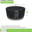 Cubierta redonda mesa patio 62x28pulg 600D impermeable negro