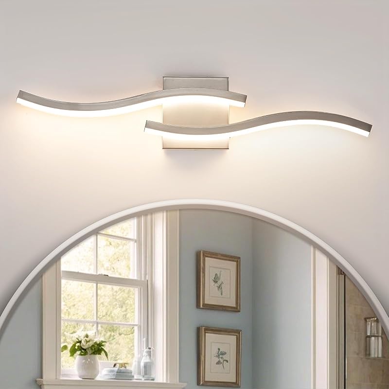 Lámpara baño LED níquel cepillado 23.62" regulable