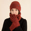 Conjunto 3en1 bufanda sombrero guantes invierno con forro polar