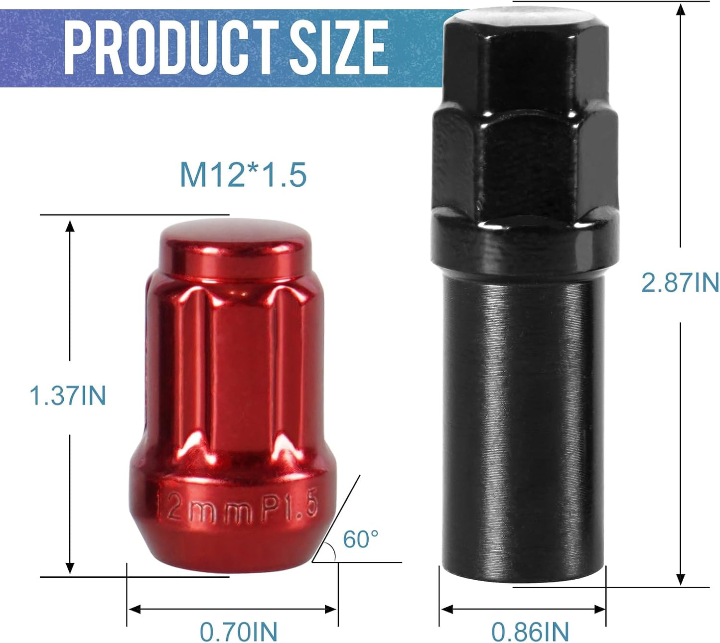 20 Tuercas Rueda M12x1.5 Ranura Cerrada Comp Chevy Honda