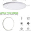 2 Lámpara techo LED blanca 15.8" 32W 3200LM dimmable