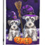 Bandera Halloween Schnauzer Calabaza Murciélago 12x18pulg