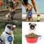 Cuencos plegables perros 34oz con clip 2unid azul rojo