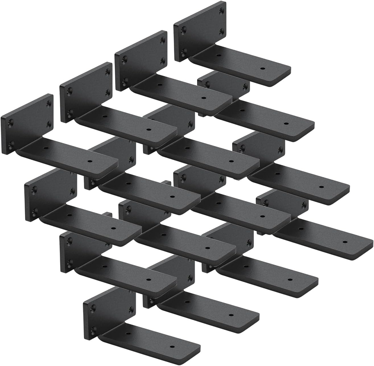 16 Soportes Estantes 4pulg Metal Hierro 1/5pulg Grosor