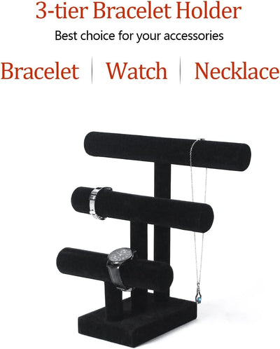 Soporte organiz. pulseras y relojes negro