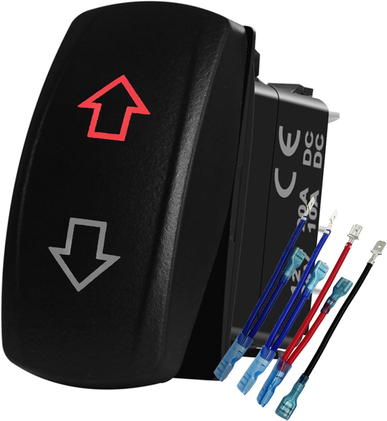 Interruptor LED rojo 12-24V para coche barco