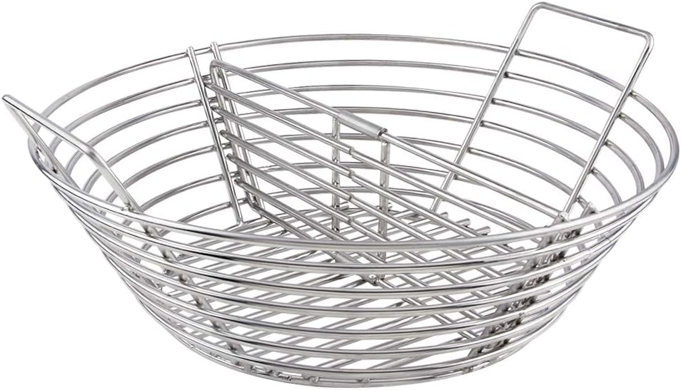 Cesta fuego carbón divisor acero inox color verde
