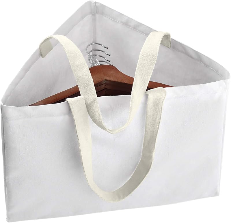 Bolsa organizadora de perchas triangular con asas