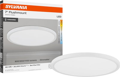 Lámpara techo delgada 7pulg 8-10W 5 colores regulable blanco