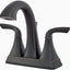 Grifo baño central 2 manijas 4pulg bronce toscano