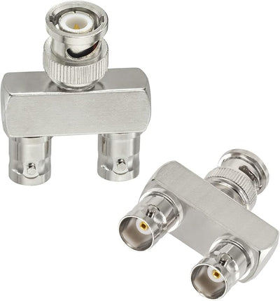 Adaptador BNC macho a hembra tipo T 3 vías