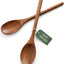 2 Pzas Cucharas Madera Acacia 12pulg Utensilio Cocina
