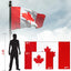 Bandera Canadá 5x8ft bordada lona ojales latón