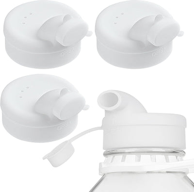 4 Tapas Silicona Blanca para Botellas Leche Vidrio Sin Derrames