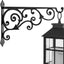 Soporte metal pared farol comedero pájaro negro