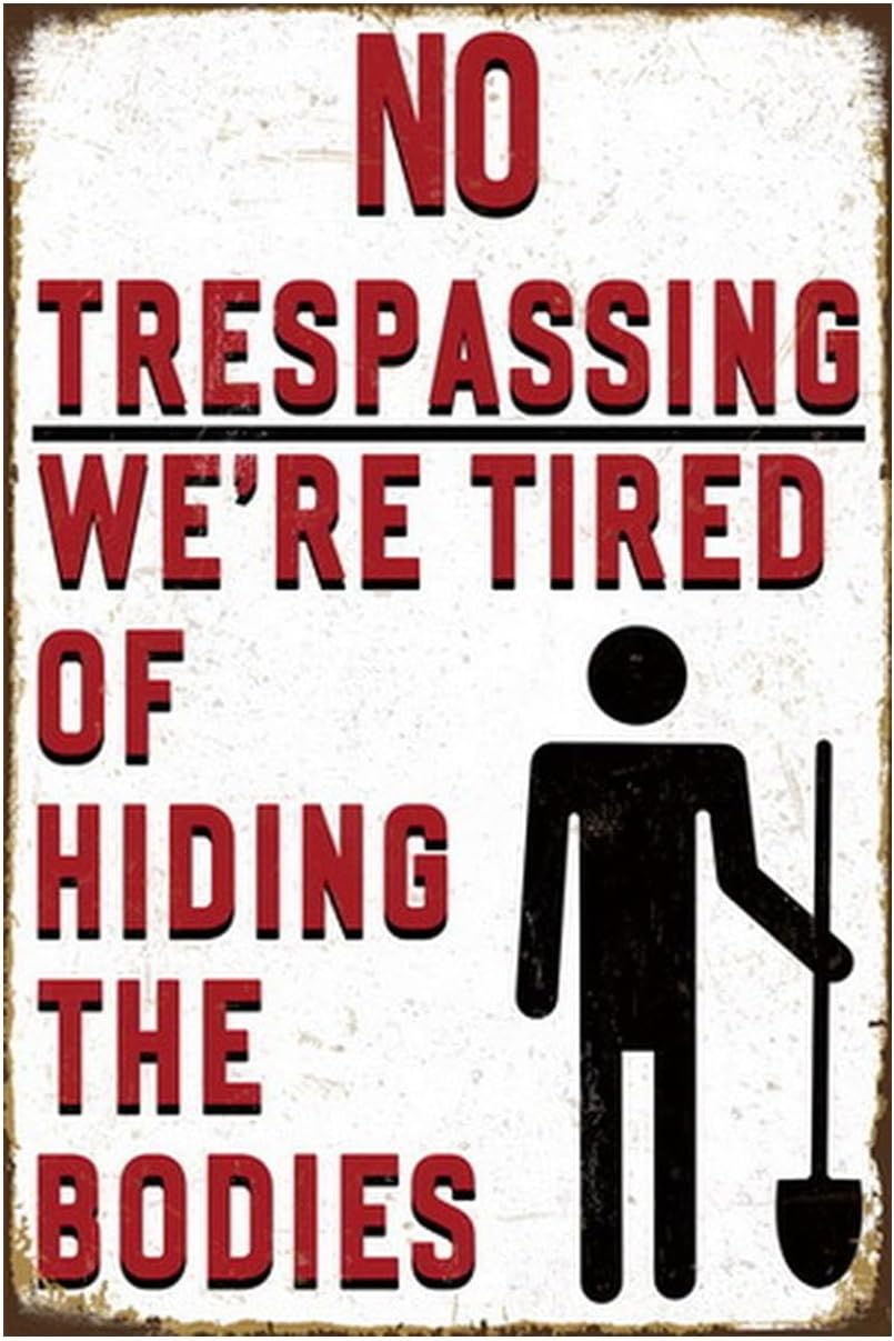 Cartel No Trespassing para exteriores