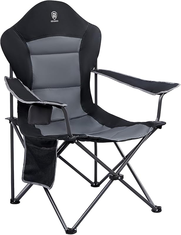 Silla plegable camping respaldo alto acolchado 2 pzas