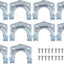 Set 10 Ganchos Pared con Tornillos para Herramientas Garaje