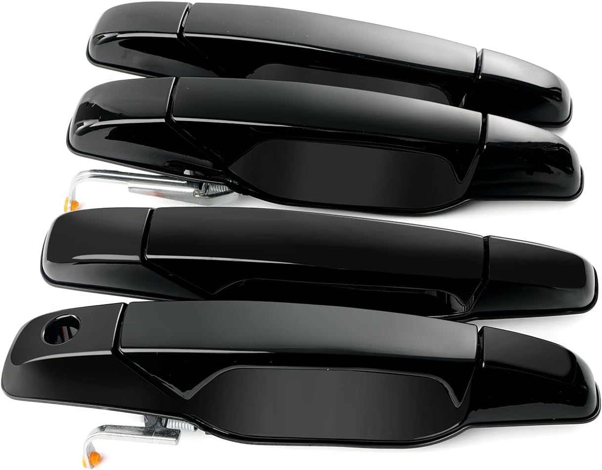 4 Manijas Negras Puerta Chevy Silverado 07-14 GMC Sierra