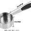 Taza medidora acero inox con agarres magnéticos 1/4 taza