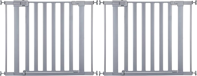 Puerta seguridad bebé ajustable 29-38pulg Plata 2 pzas