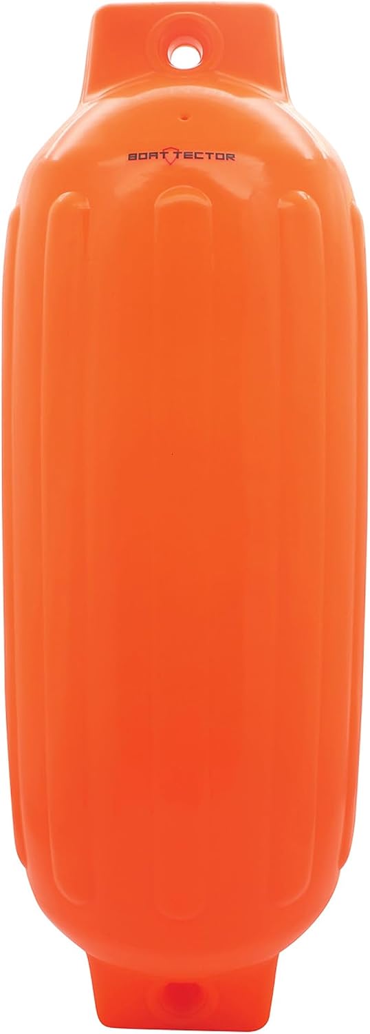 Defensa inflable BoatTector 8.5x27 pulg naranja neón