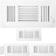 4 Cubiertas Ventilación 10x4pulg Metal Sólido 3 Vías