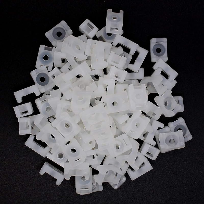 Pack 100 bases brida cables tipo silla 0.6pulg