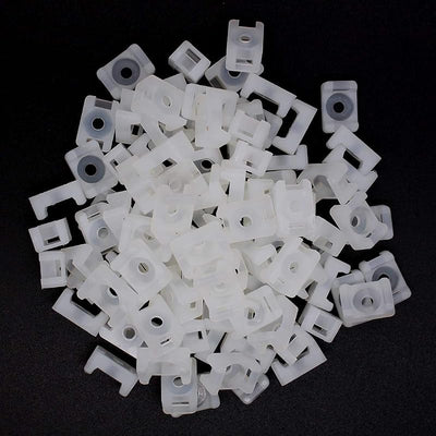 Pack 100 bases brida cables tipo silla 0.6pulg
