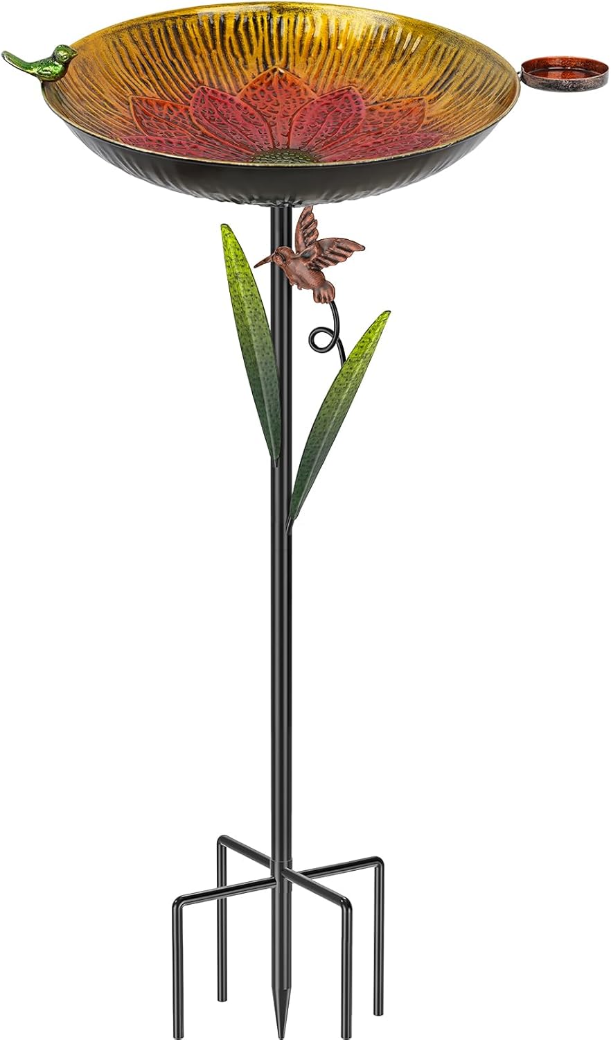 Baño de pájaros hierro desmontable 41.5" jardín