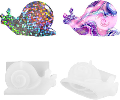 2 Moldes Silicona 3D Caracol Realista para Resina Halloween