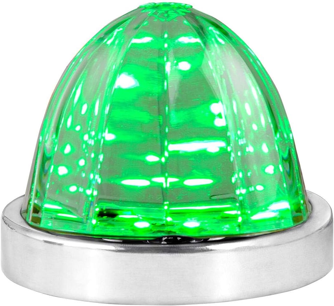 Luz de giro 18 LED acero inox color verde claro