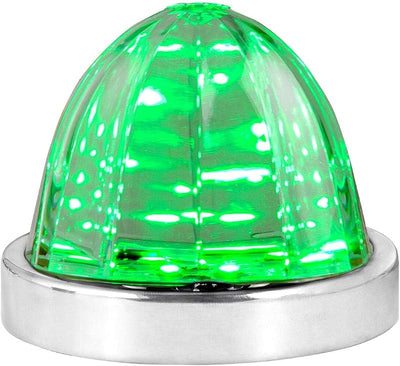 Luz de giro 18 LED acero inox color verde claro