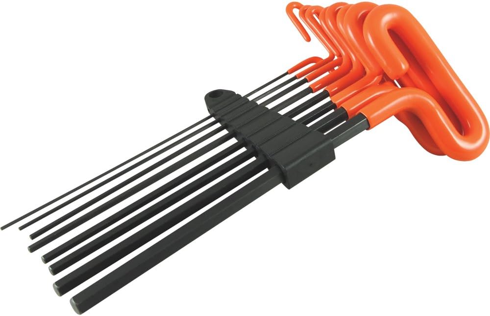 Set llaves hex métricas SAE mango T 9pulg 5/64-3/8