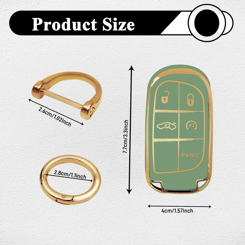 Funda llavero Jeep TPU suave comp llave 3-5 botones verde