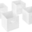 Cubos plegables 10.5x10.5x11" color blanco set 4