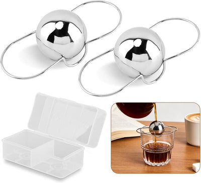 Bolas de enfriamiento de espresso de acero inoxidable con soportes