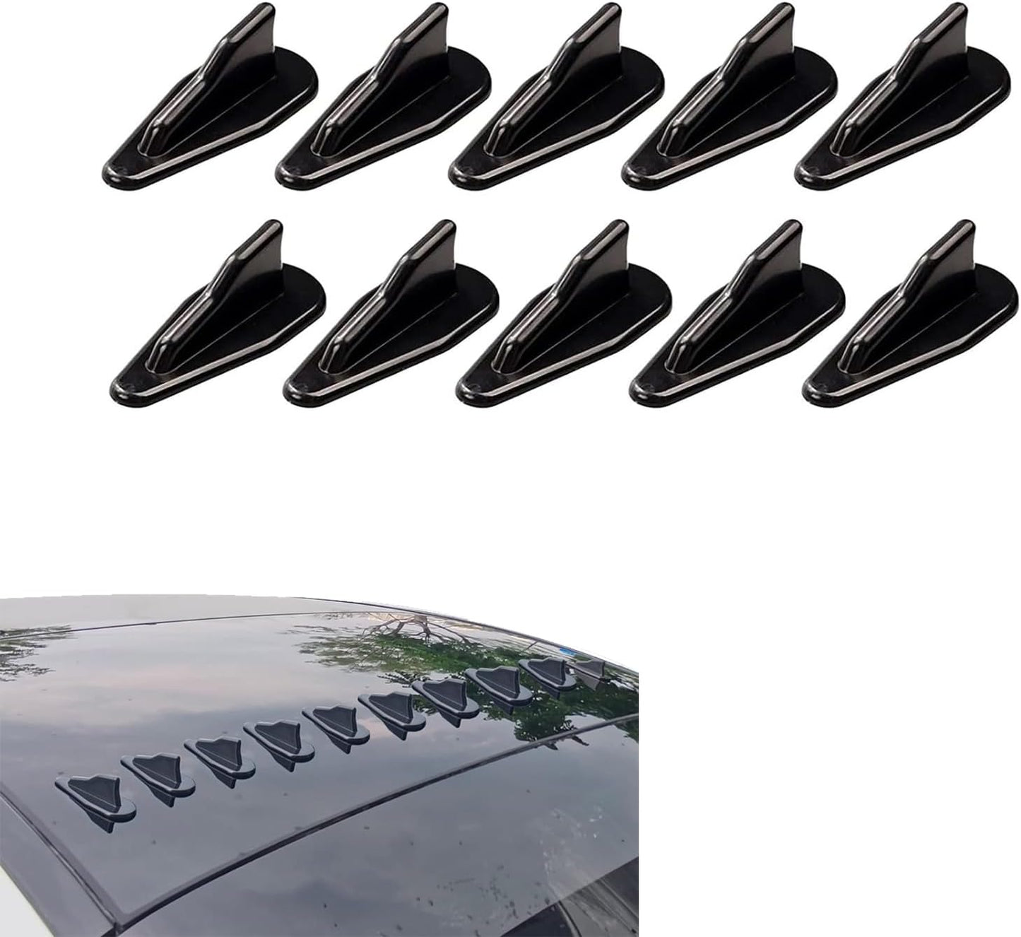 10 Pzas Antena EVO Coche ABS Autoadhesivo Antiestático