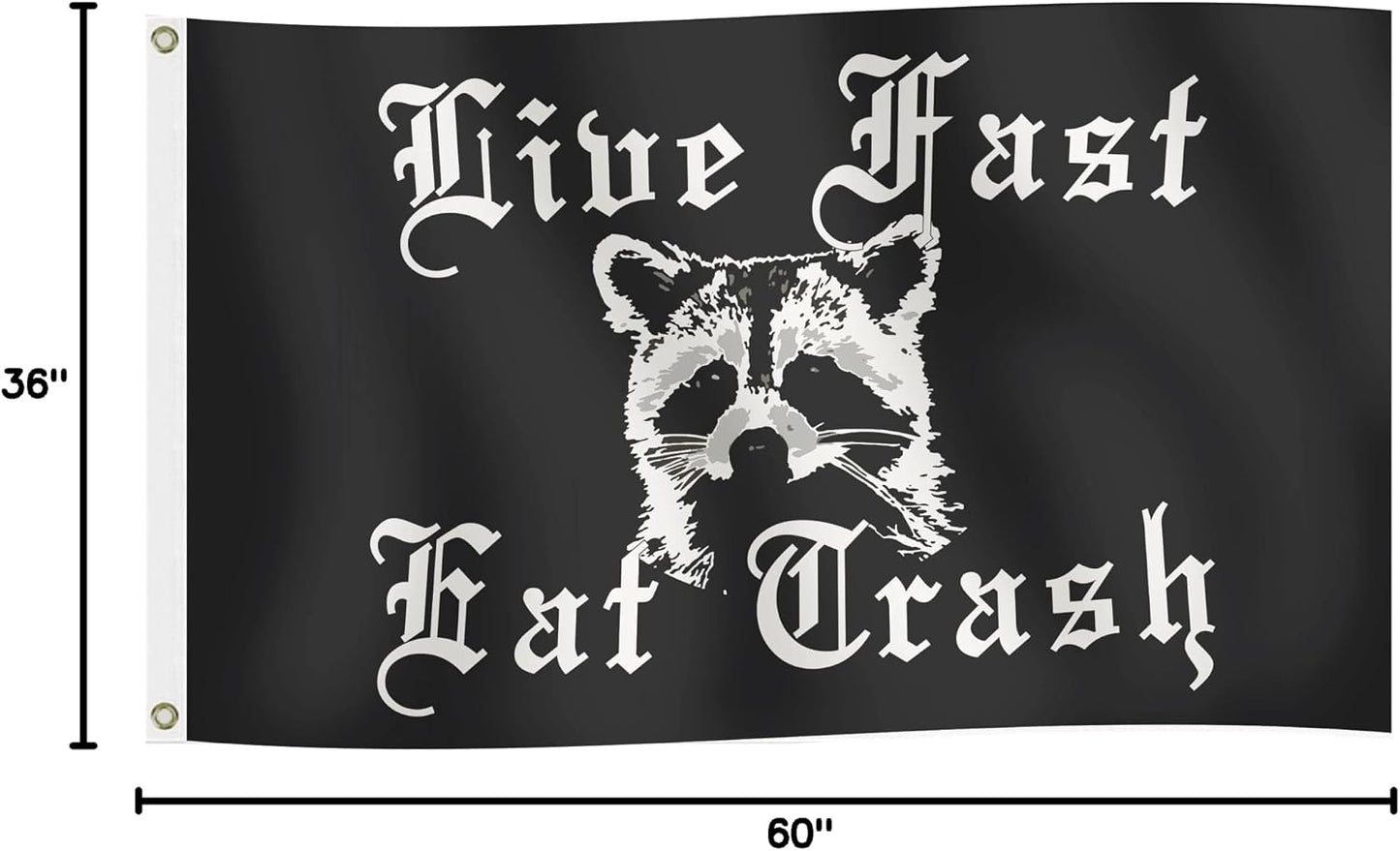 Bandera 3x5ft decoración hogar mapache panda