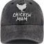 Gorro béisbol gallina bordado algodón ajustable