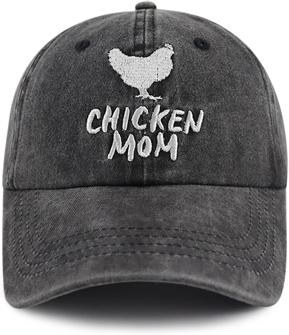 Gorro béisbol gallina bordado algodón ajustable