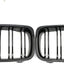 Parrilla riñón frontal ABS BMW Serie 3 12-18 2 Pzas negras