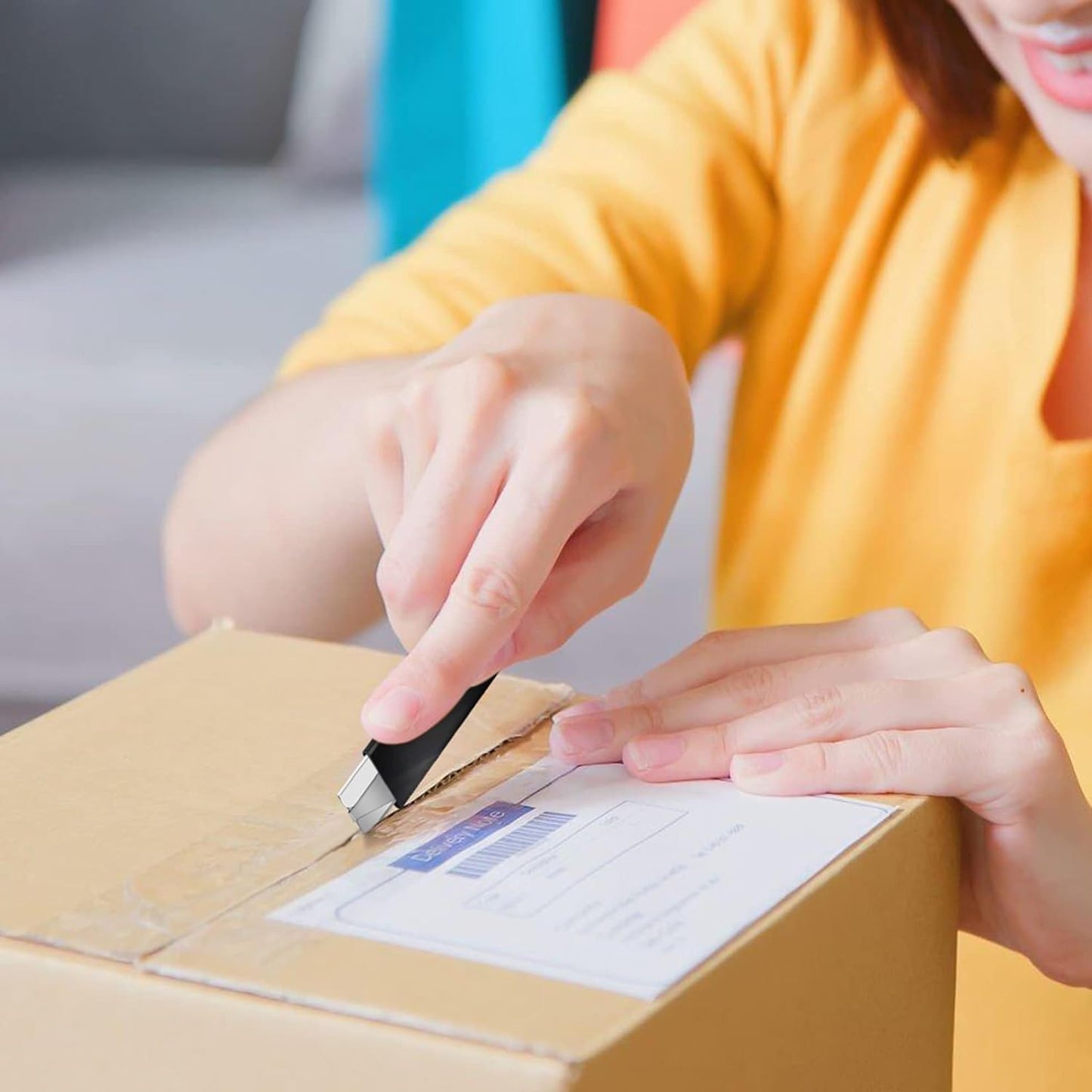 Cortador de cajas retráctil 48 pzas cuchillo multiusos