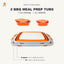 2 Tinas Plegables Barbacoa con Tabla Cortar Tapa Naranja