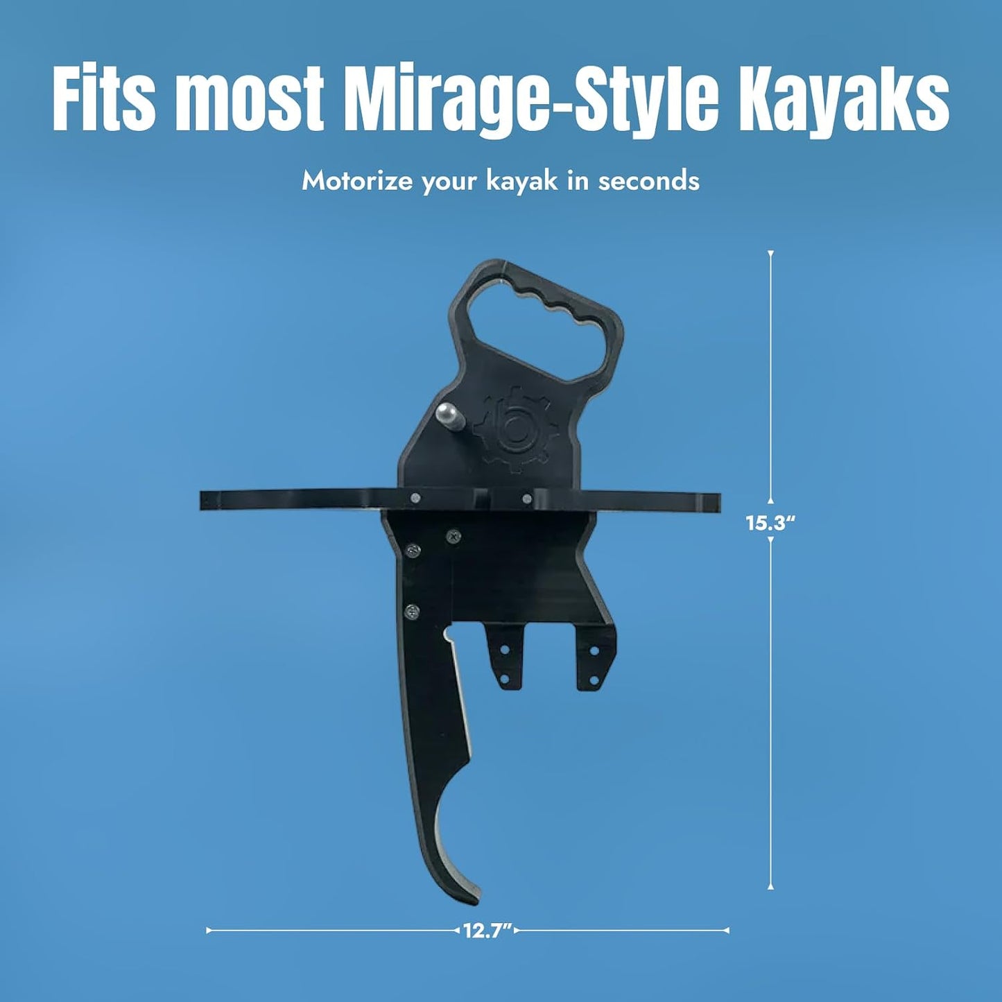 Adaptador pedal aleta kayak Mirage con parachoques