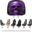 2 Fundas Reposacabezas Auto Calavera Morada Universal Suave