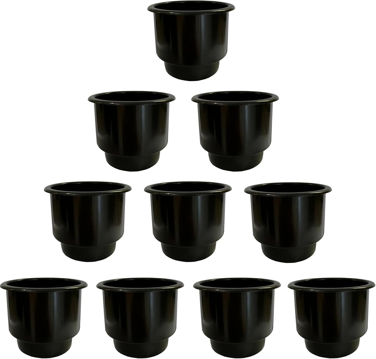 Portavasos plástico negro para barco coche 8 Uds