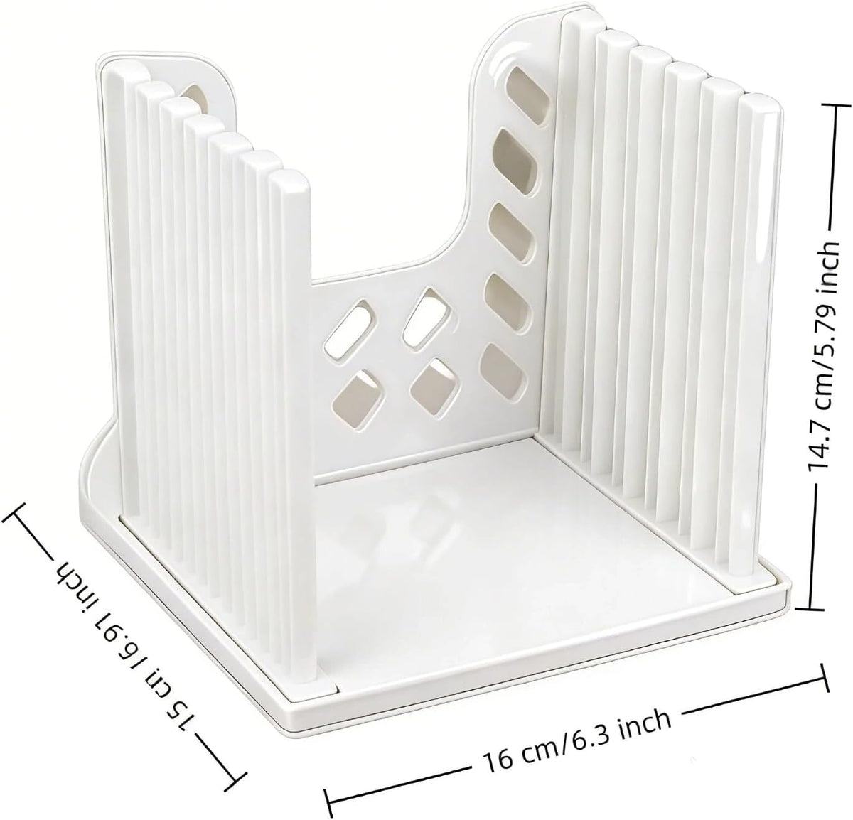 Cortador de pan portátil plegable con guía ajustable para panes caseros y bagels