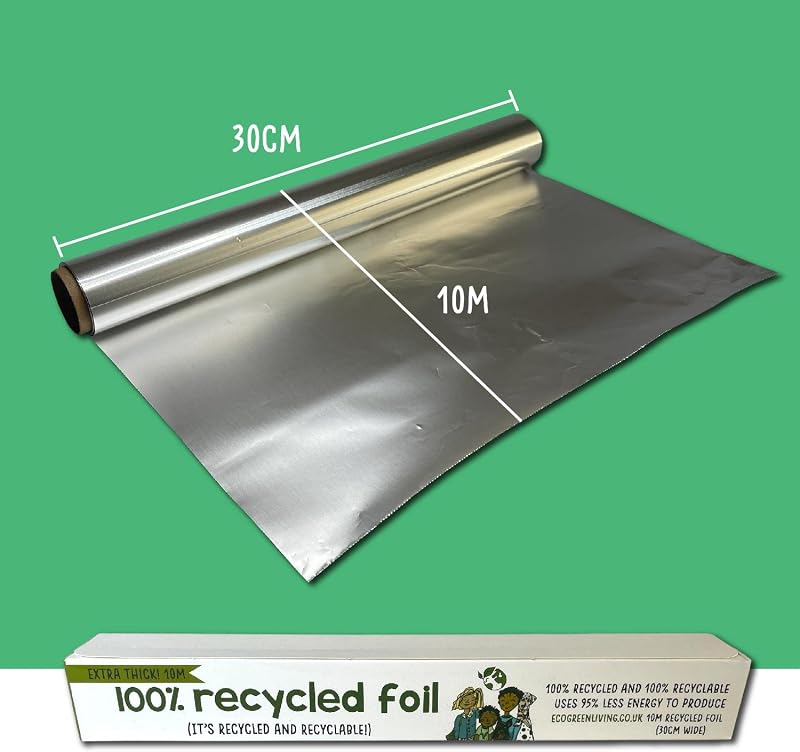 Rollo aluminio reciclado para cocinar y asar paquete 3