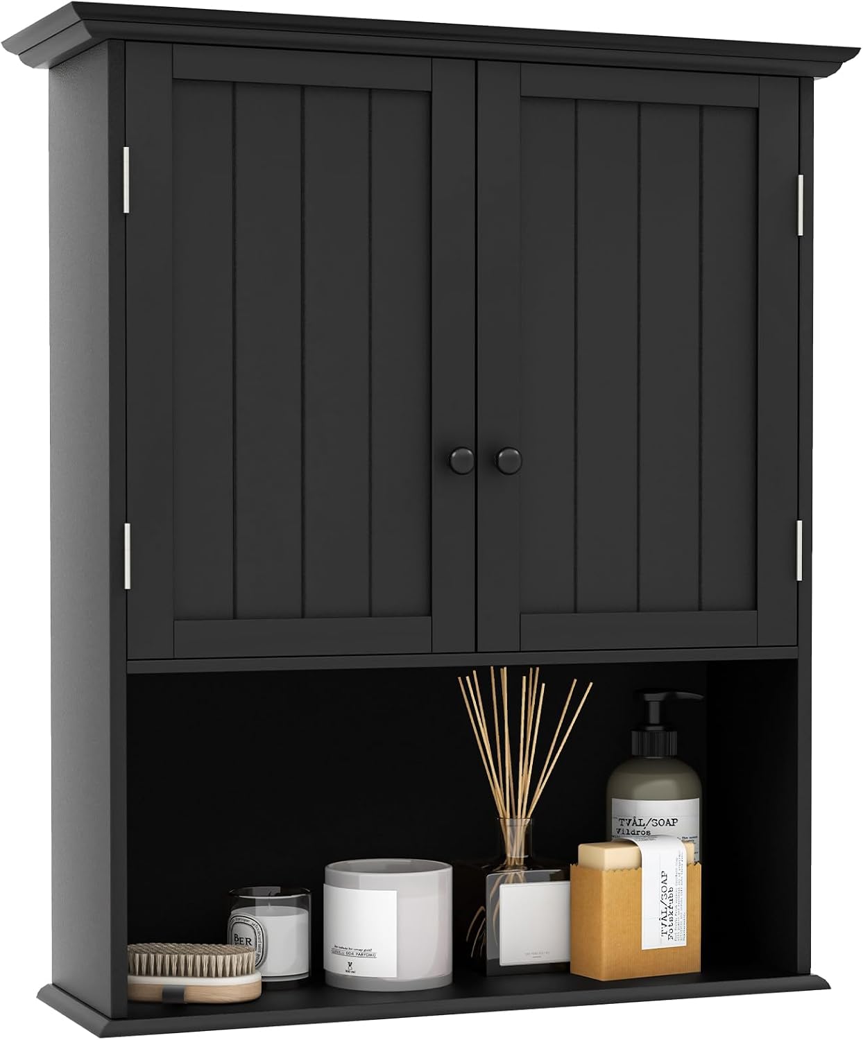 Organiz. baño armario 2 puertas estante ajustable